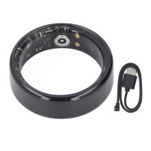 (Gold) Smart Ring: Schlaf-, Sport- & Fitness-Tracker, wasserdicht, Schwarz