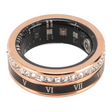 (Size 10) Rhinestone Smart Ring IP68 wasserfest Gold Gr. 9