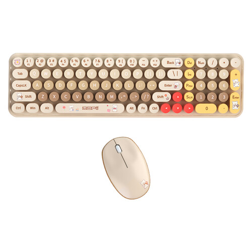 Mofii BabyBear 2.4G Wireless Keyboard Mouse Set Ergonomic Silent USB
