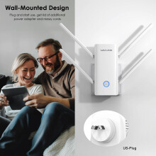 WAVLINK AX3000 WiFi Extender 4 Antennas 2402Mbps Dual Band Repeater