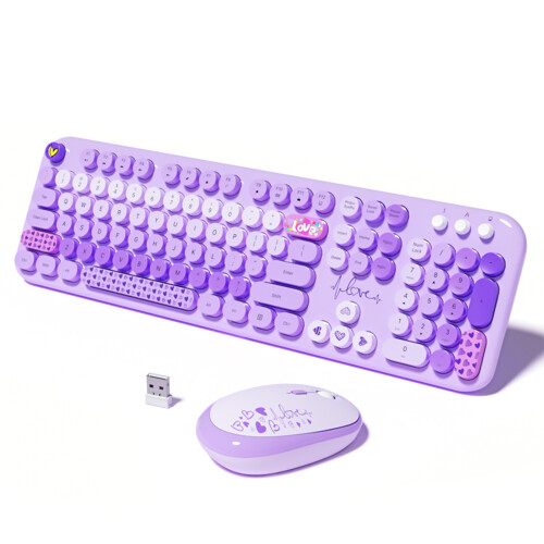 MOFII Wireless Keyboard Mouse Set 104 Keys USB Office for Laptops