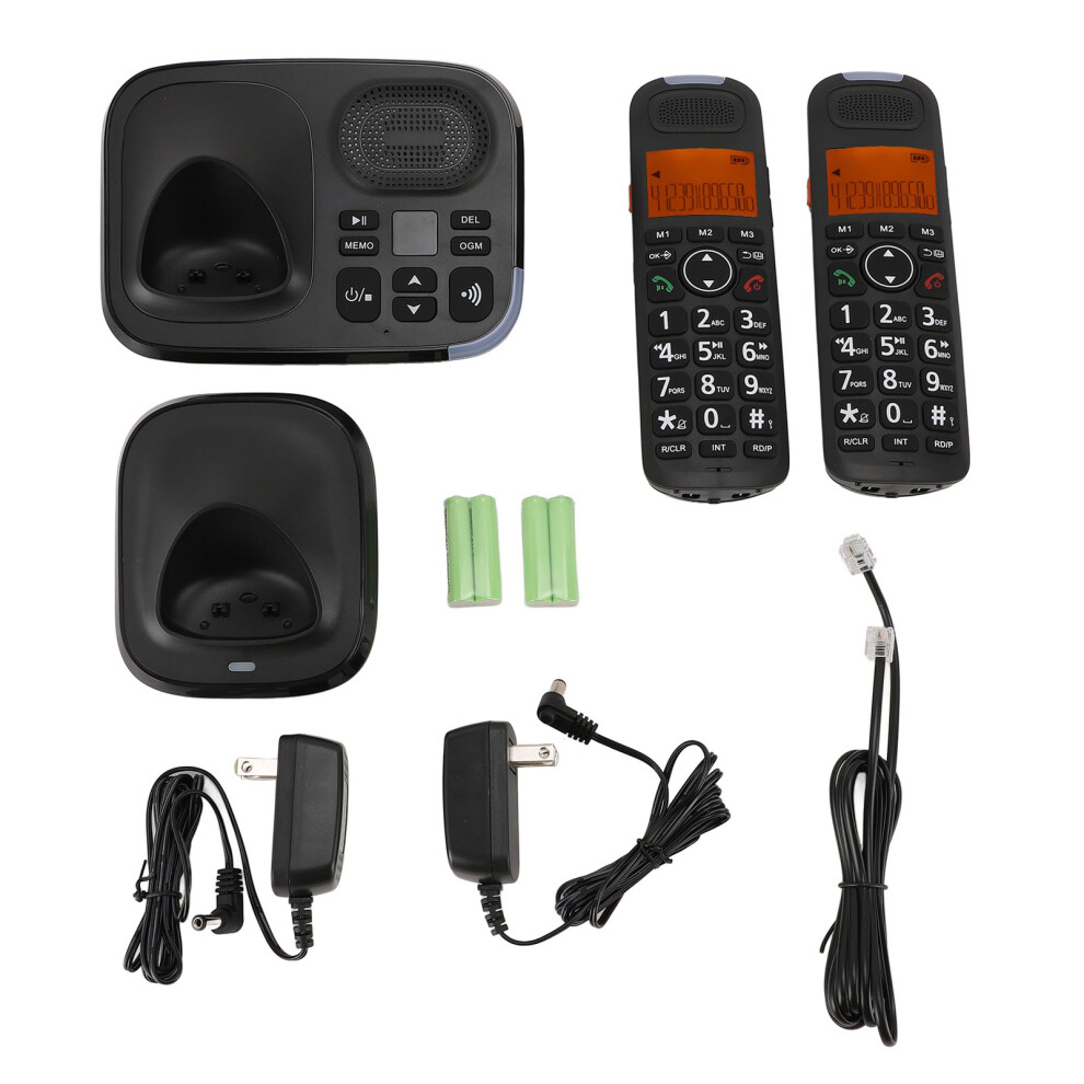 (EU Plug) Expandable Cordless Phone Backlit Display Caller ID Big Keys US Plug-image-OPC-PKTYWBY-NEW