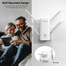 WAVLINK AX3000 WiFi Extender 4 Antennas 2402Mbps Dual Band Repeater