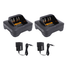 (UK Plug 220‑240V) 2x Funkladegerät mit LED-Überwachung für APX1000/3000/4000