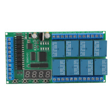 8 Channel Timer Relay DC 12V IO43A08 Multifunction Loop Self Locking