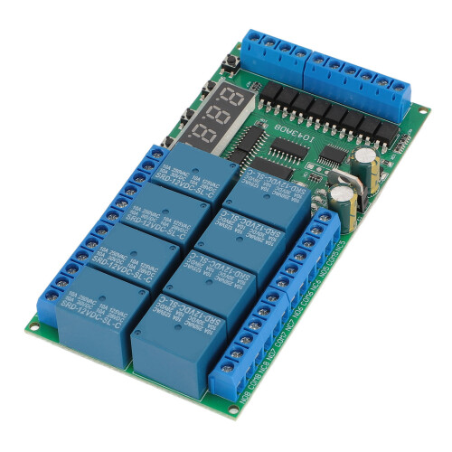 8 Channel Timer Relay DC 12V IO43A08 Multifunction Loop Self Locking 1