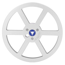 (Blue) 7" Aluminium-Kabeltrommel 6 Löcher Universal Silber
