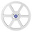 (Blue) 7" Aluminium-Kabeltrommel 6 Löcher Universal Silber 1