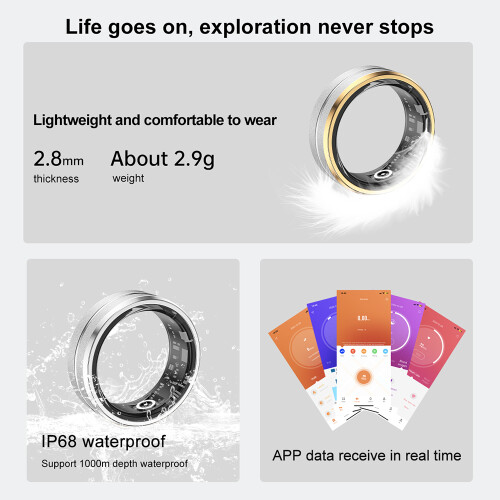 SR1 Smart Ring Multi-Sport Health Tracker IP68 Waterproof 1