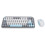 2.4G Bluetooth Wireless Keyboard Mouse Combo Quiet 84 Keys Ergonomic 3