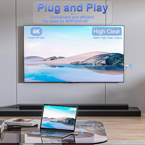 Wireless HDMI Transmitter Receiver 4K High Clear Long-Range BT