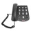 (Black) Corded Home Phone Big Button Quick Dial Volume Adjustable Wall Mount 1