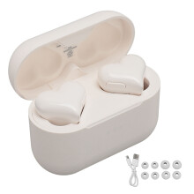 (Black) Herzförmige Wireless Earbuds, HIFI, wasserdicht, BT 5.3