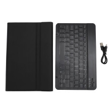 (Black) Wireless Bluetooth Keyboard Case for Tab M10 Plus 10.3in Black