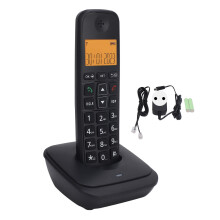 (US Plug 100 to 240V) Kabelloses Telefon Großtasten Anrufblocker LCD