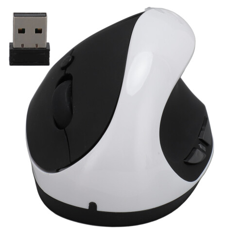 (Red) Ergonomic Wireless Vertical Mouse 2.4G Adjustable DPI White