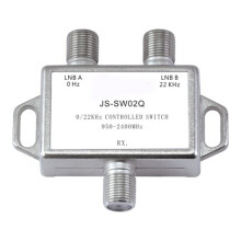 2 in 1 Satellite Switch 0/22KHz Zinc Alloy TV Signal Switch