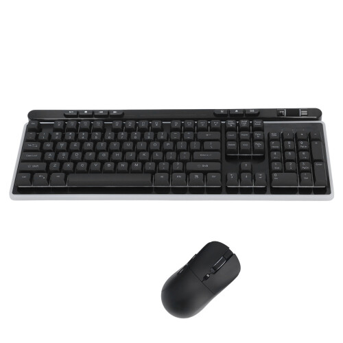 RGB Backlit Mechanical Keyboard 104+7 Keys Rechargeable Wireless Mouse 1