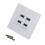 4-Port-Ethernet-Wanddose-USB3.0-5Gbps-86x86mm 4