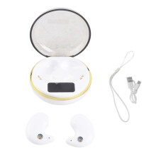 (White) Bluetooth-Kopfhörer mit Digitalanzeige Ladekoffer Stereo Wireless