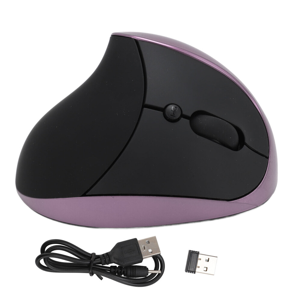 (Purple) Ergonomic Mouse 3 Dpi 800 1200 1600 Wireless Rechargeable Purple 609610510598