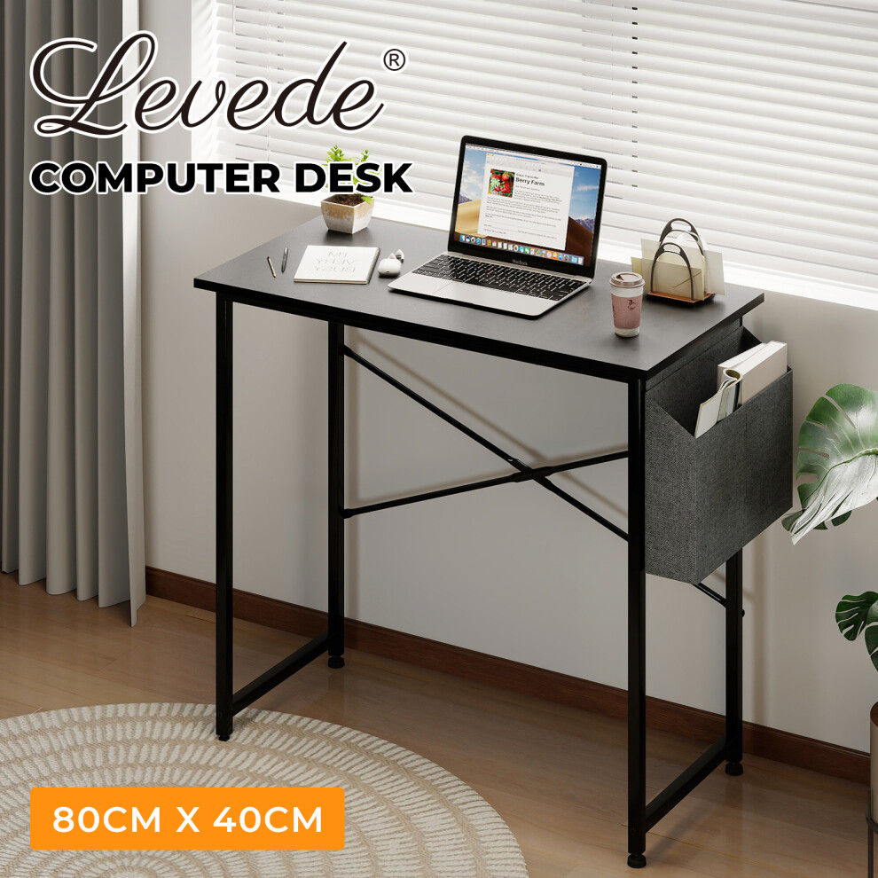 Levede Computer Gaming Desk Metal Ergonomic Sturdy Storage Bag For Home Office
