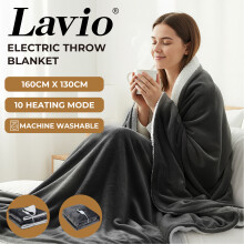 Lavio Electric Heated Throw Flannel Sherpa 10 Heat
