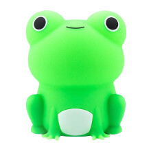 Childrens Night Light Silicone Frog Lamp With Automatic Timing Turn Off Rechargeable Dimmable Green Nursery Boy Gift