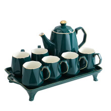 Water Pitcher Nordic Simple Ceramic Cold Kettle Iced Tea Pitcher Set With Afternoon Tea Cup Set
