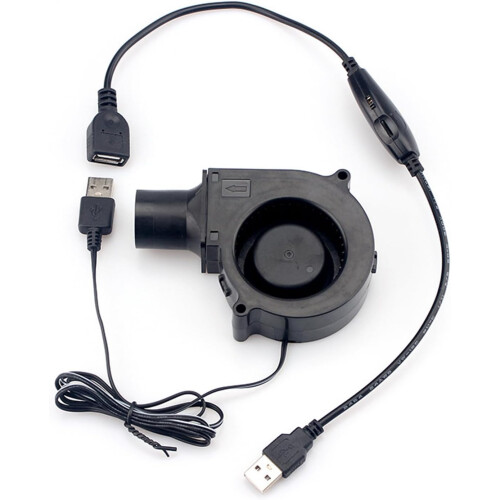 7530 5V USB Powered Fan With Speed Controller Compact Quiet Blower For Barbecue And Camping 2