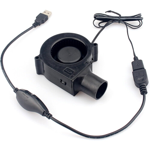 7530 5V USB Powered Fan With Speed Controller Compact Quiet Blower For Barbecue And Camping 1
