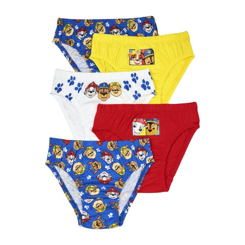 (4-5 Years) Paw Patrol Boys Briefs, Pack Of 5 Underwear-image-OPC-PKTZ7WC-NEW