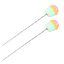 2 stück edelstahl kuchentester zum backen von kuchen, brot und muffins