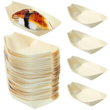 100 wegwerp bootborden bladvormig voor sushi catering thuis