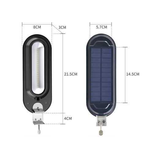 2 solar wandleuchten außen mit sensor, warmweiß, schwarz 1