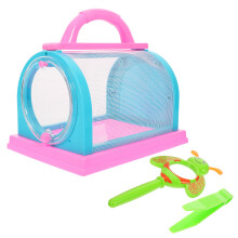 1 Set Handheld Cage Insektenhalter Mit Lupe Und Pinzette Für Draußen