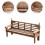 banc de jardin miniature en bois pour maison de décorative 10