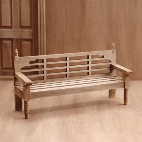 banc de jardin miniature en bois pour maison de décorative 2