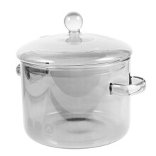 casserole en verre avec couvercle résistant à la chaleur 1 pièce