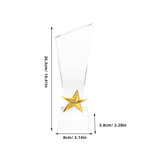 Crystal Graduation Trophy For Kindergarten Achievement 2