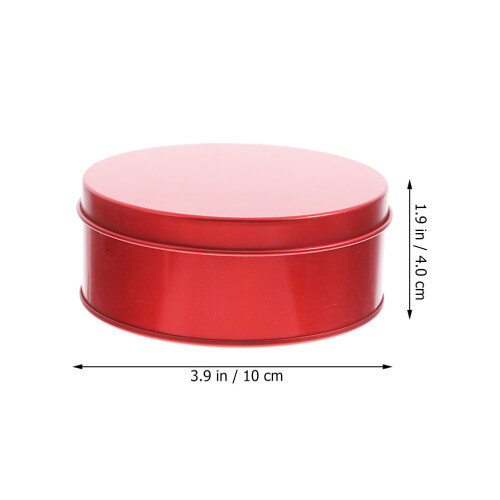 Empty Round Candy Tin Classic Tinplate Cookie Box 1