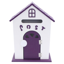 2pcs purple pastoral mailbox bird house for outdoor home use