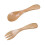 2 Pcs Childrens Cutlery Set Reusable Dinner Forks Wood Tableware 7