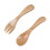 2 Pcs Childrens Cutlery Set Reusable Dinner Forks Wood Tableware 1