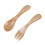 2 Pcs Childrens Cutlery Set Reusable Dinner Forks Wood Tableware 5