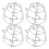 4pcs fire sprinkler cage wall mounted iron wire cover 9