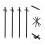Gardening Stakes Metal Practical Design For Tent Fixing 4pcs 4