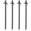 Gardening Stakes Metal Practical Design For Tent Fixing 4pcs 10