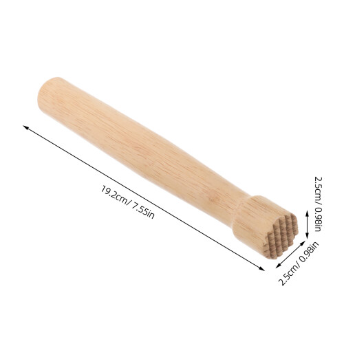 wooden cocktail muddler for mojitos and fruit drinks with non-slip grip 2