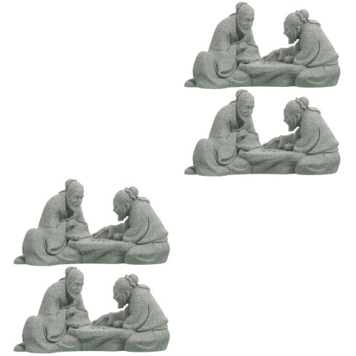 4Stk Sandstein Älteste Statue Robust Für 2